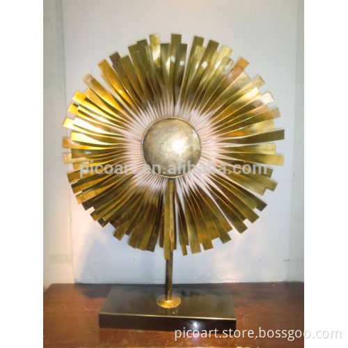Art Hands Copper Sculpture For Indoor Decoration, metal sunflower